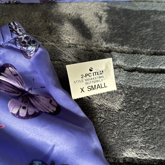 INC Satin Pajama Set – Purple Butterfly Print Cami & Shorts Size XL, XXL NWT - Picture 6 of 10